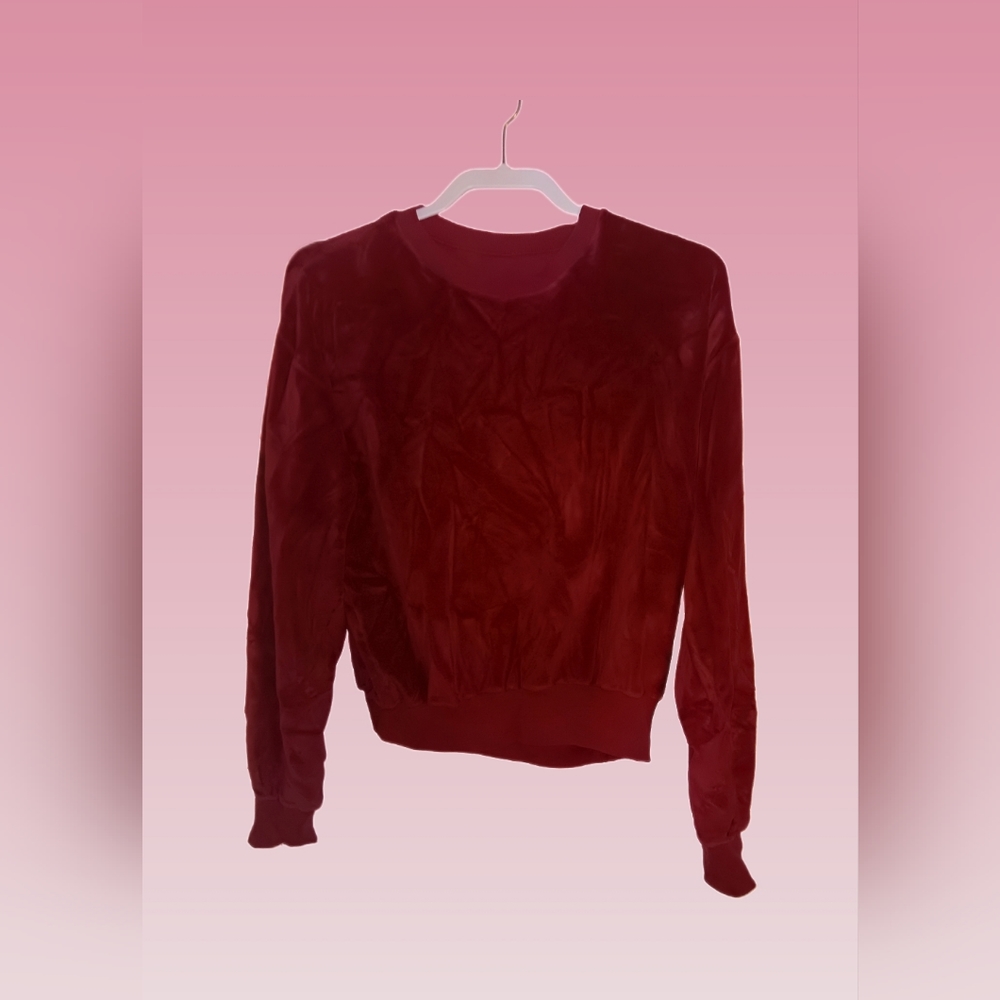 💎Velvet-feel, Red sweatshirt, Size Unknown